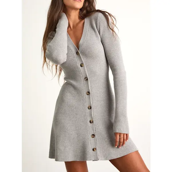 slim fit dress slacks Lulus Greyish Blue Full Length Dress with Tie Up Back and Ruffled Hem – The  Thrifty Hippy main image 0