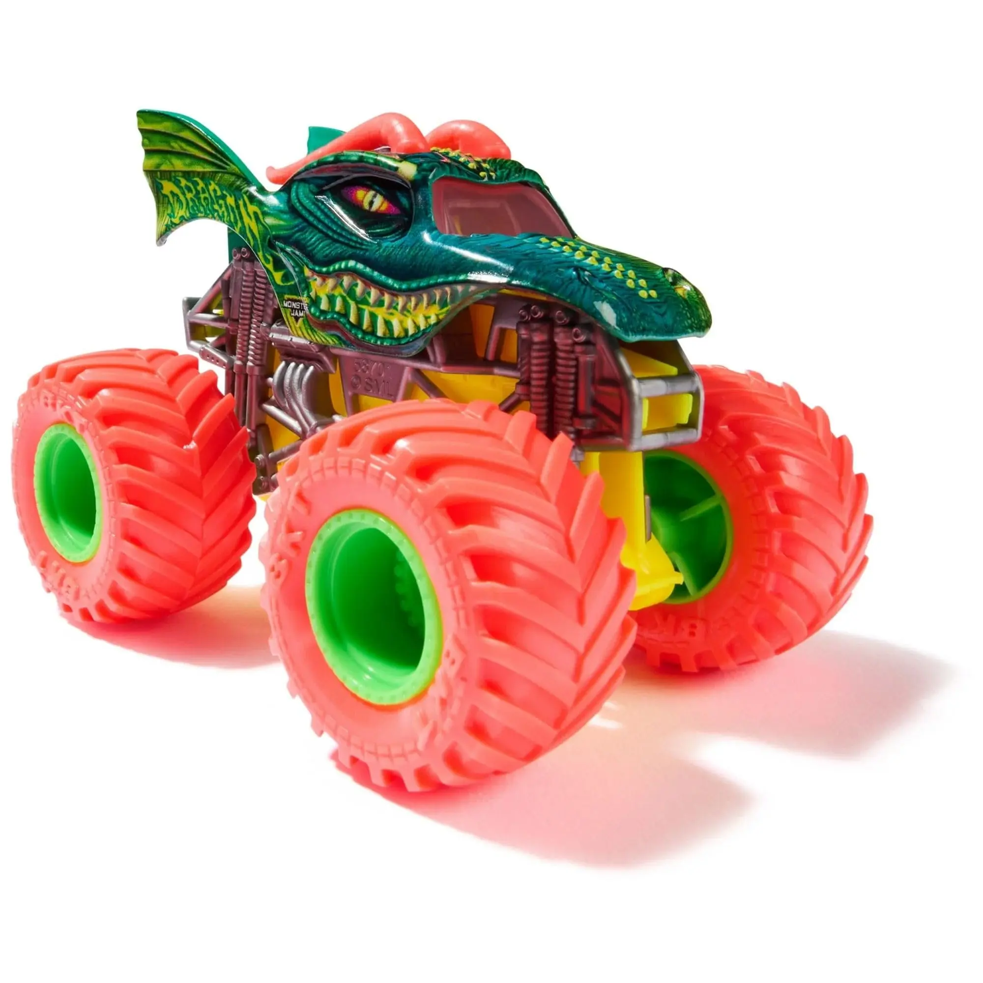 New Electruck Crew Dragon Toy Truck - 1:64 Die-Cast Chassis, Series 41 [2025], Bright Energy-Style Detailing, Rubber Accents, Utility-Themed Graphics, Charged Up Collectible Toy Car