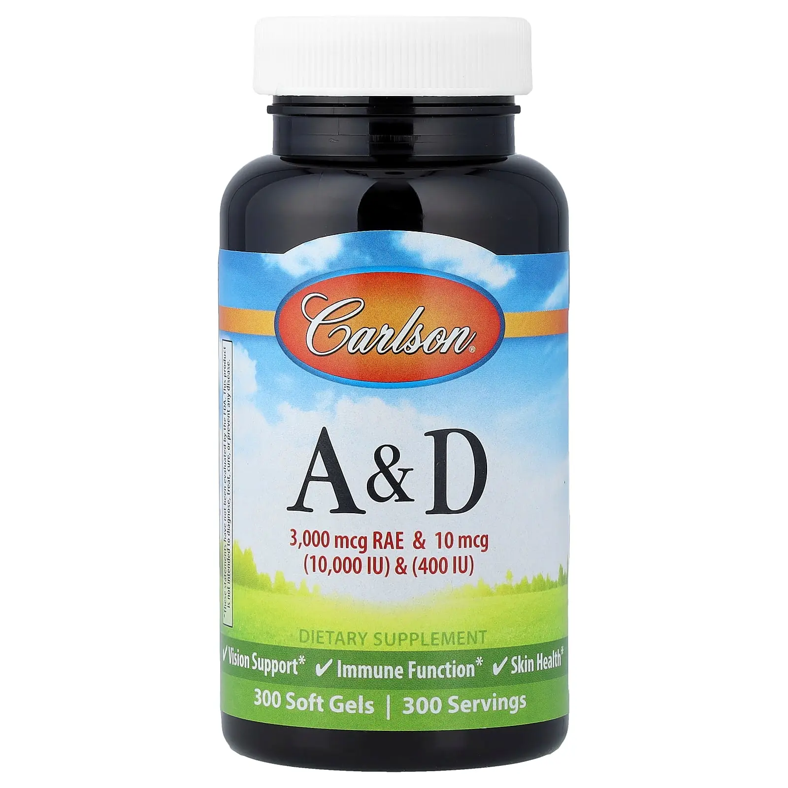 Carlson Vitamins A & D, 300 Soft Gels