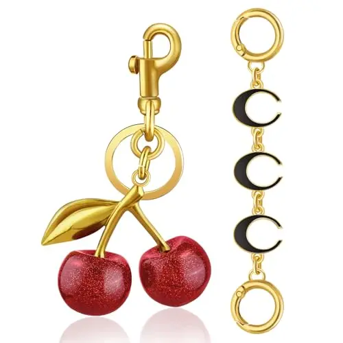 A25 Red Cherry Charm and Bag Extenders(b