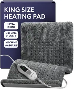 Geniani Electric Heating Pad XL 12"x24" Soft Plush for Back Shoulders Cramps Relief 3 Heat Levels Auto Shut Off Machine Washable Multifunctional Blanket