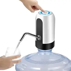 Electric Drinking Water Bottle Pump, Portable LED Light Bottled, USB Rechargeable Dispenser, for Home Office