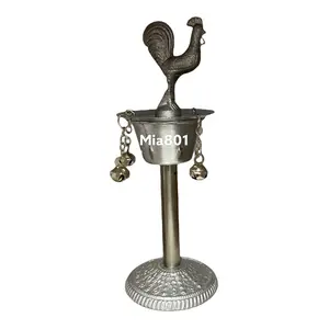 Mia801 Osun Gallo Guerrero 1pc Osun Rooster Warrior Esoteric Spiritual New Mia801 Cast Iron Decor with Bells Ornaments