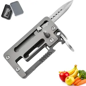 Outdoor camping multi-function , EDC mountaineering keychain, wrench, screwdriver, quick release EDC keychain gadget,  survival  go  gear sharper edges spring assisted liner lock mens  pocket  knife blade edc tool Portable Folding Camping Knife