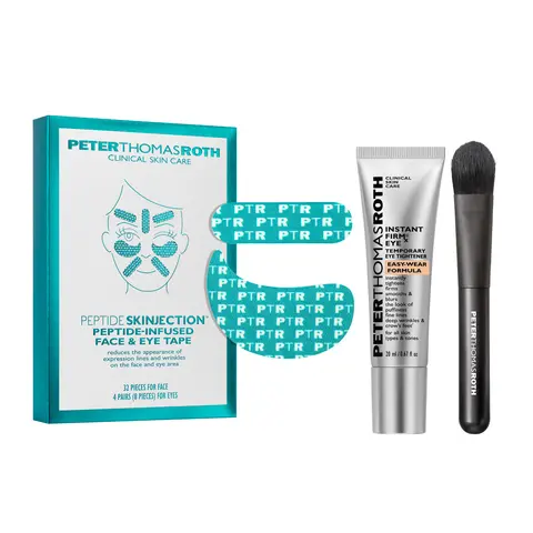 Peptide Skinjection Peptide Infused Face + Eye Tape & Instant FirmX Easy Wear Temporary Eye Tightener (20ml)
