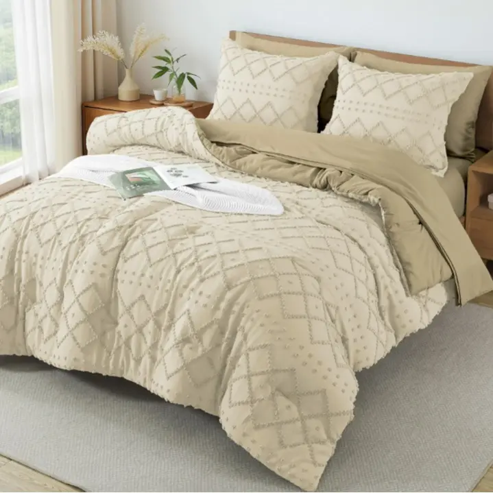 Bohemian style 7-piece comforter-Beige
