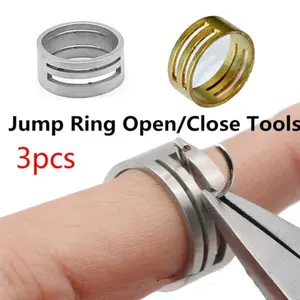3Pcs diy copper jewelry accessories beaded hanging ring tool, open ring single ring opener kit assembly ring ring