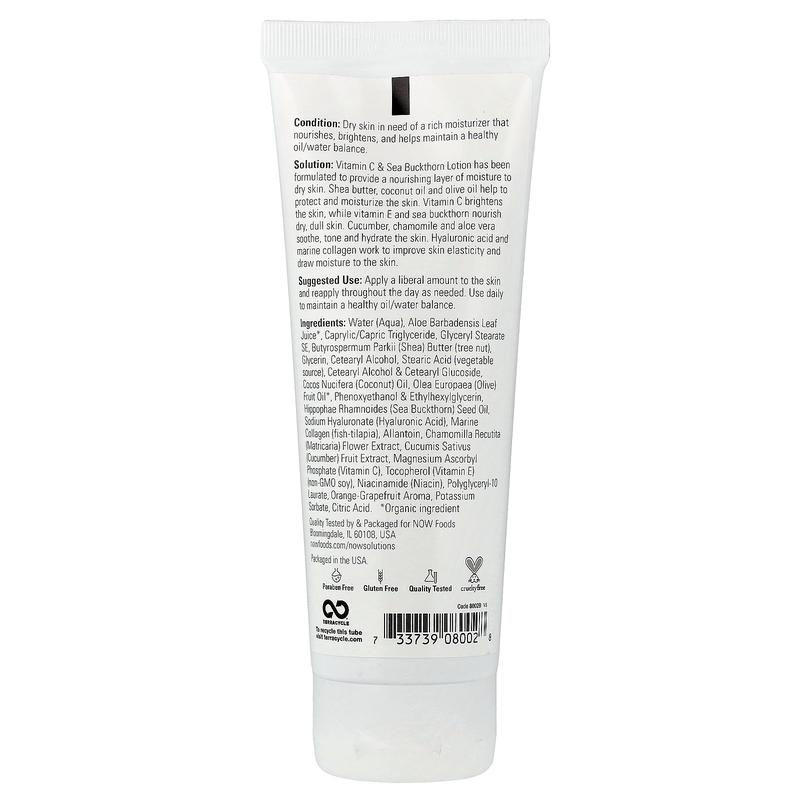 NOW Foods Solutions, Vitamin C & Sea Buckthorn Lotion, 8 fl oz (237 ml)