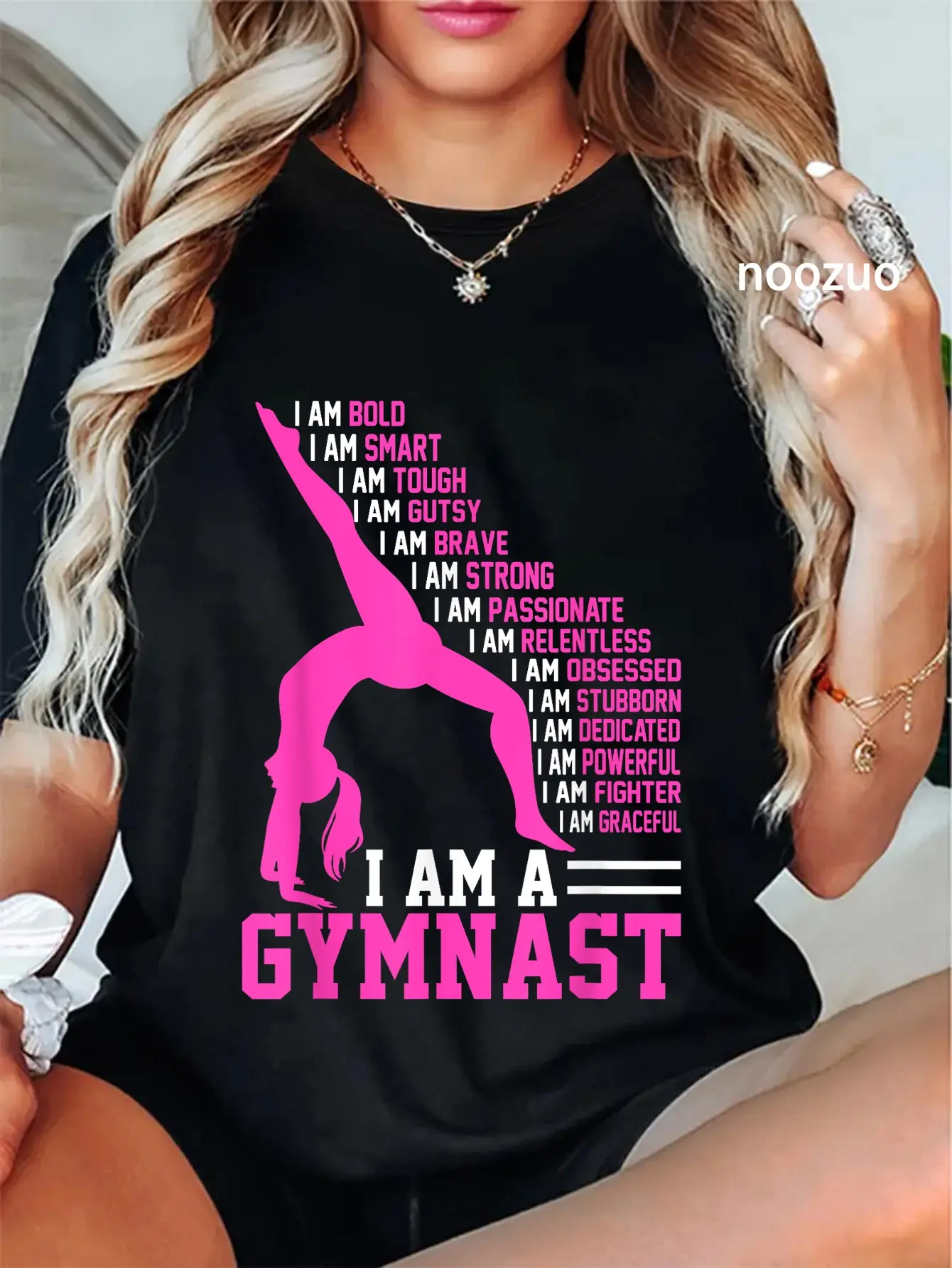 100% Cotton Unisex I Am A Gymnast Motivation Handstand Gymnastics Women Girl T-Shirt