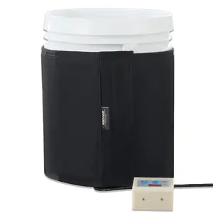 Fathersdaygift VEVOR Metal Drum Heater, 250 Watt, Pail Heating Band for 5 Gallon Barrel, 0-145 Adjustable with Independent Thermostat, Waterproof Oxford Fabric High Efficiency Grease Keg Heater, FCC Listeddealsforyoudays