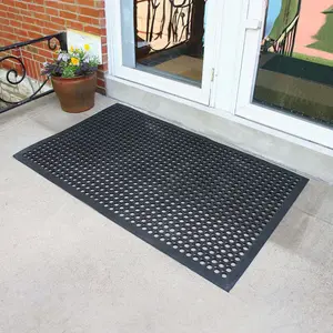 Buffalo Tools 3 x 5 Foot Industrial Rubber Anti-Slip Door/Floor Mat