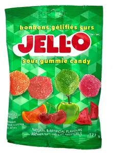 Jell-O Sour Gummie Candy Cubes