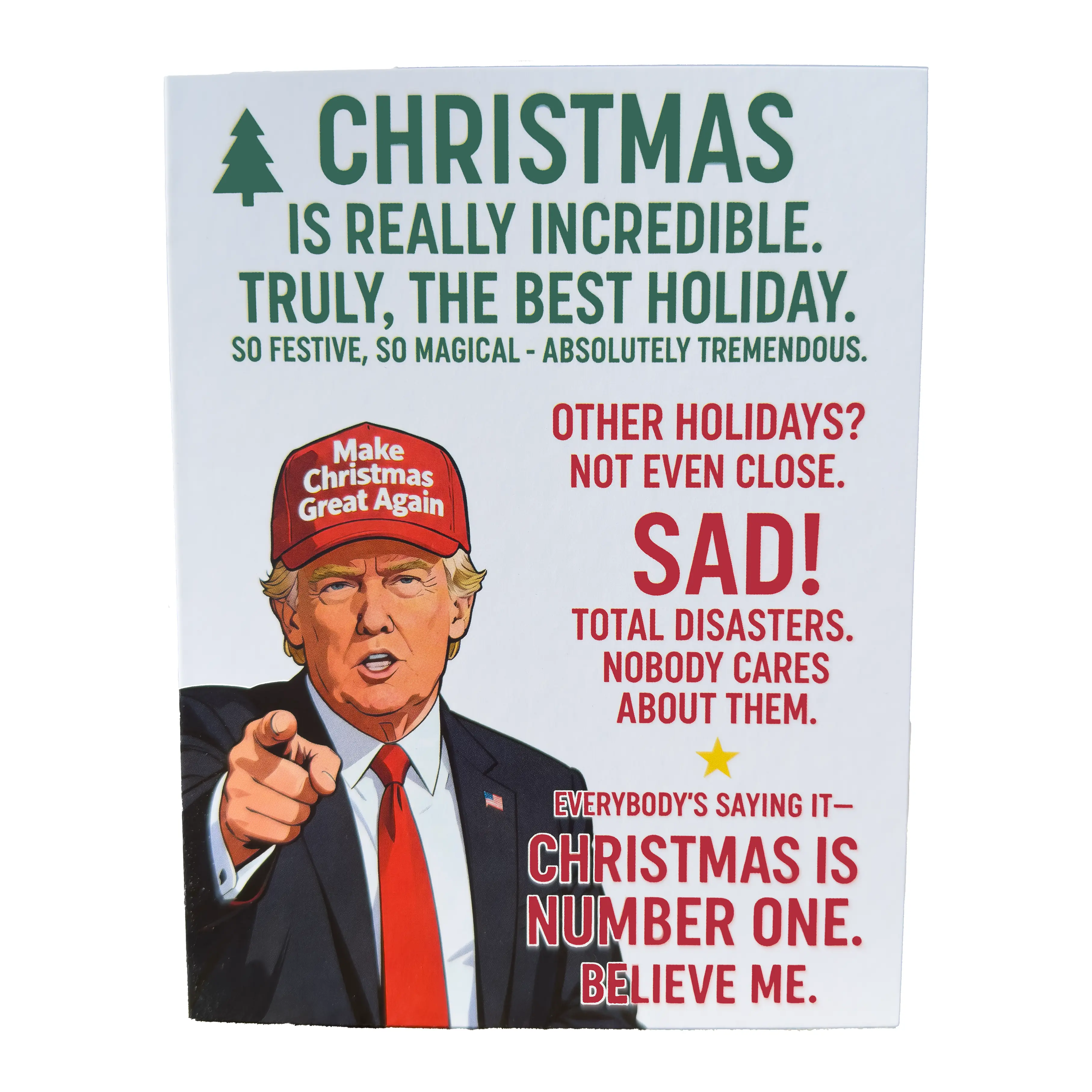 Funny Christmas Trum Card - Make Christmas Great Again Holiday Card Christmas Card for Family Friends
