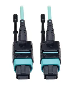 Tripp Lite TRL-N844-03M-12P MTP-MPO Connector Patch Cable - 12 Fiber, 40GbE, 40GBASE-SR4, OM3, Plenum-Rated, Aqua, 10 ft.