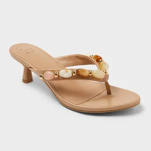 Women’s Jade Heels with Memory Foam Insole - A New Day Sand 7.5
