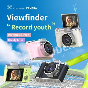 High-definition Dual-Camera CCD Camera |   Retro Digital Camera with Selfie Function, Portable Campus Student Card Camera, Rechargeable Lithium-ion Battery, Compact Design for Travel, Fashion, Everyday Photography, Video Blogging