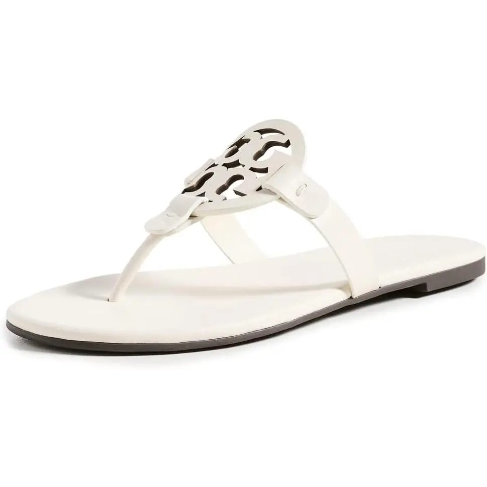 Tory Burch Womens Miller Soft Sandals - New Ivory/Off White - 6.5 90582-104-6.5