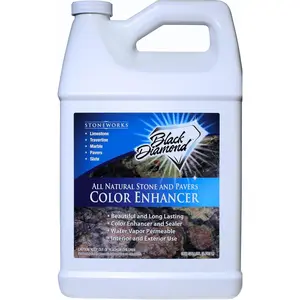 Color Enhancer Sealer for All-Natural Stone and Pavers. Marble, Travertine, Limestone,, Slate, Concrete, Grout, Brick, Block. (1 Gallon)