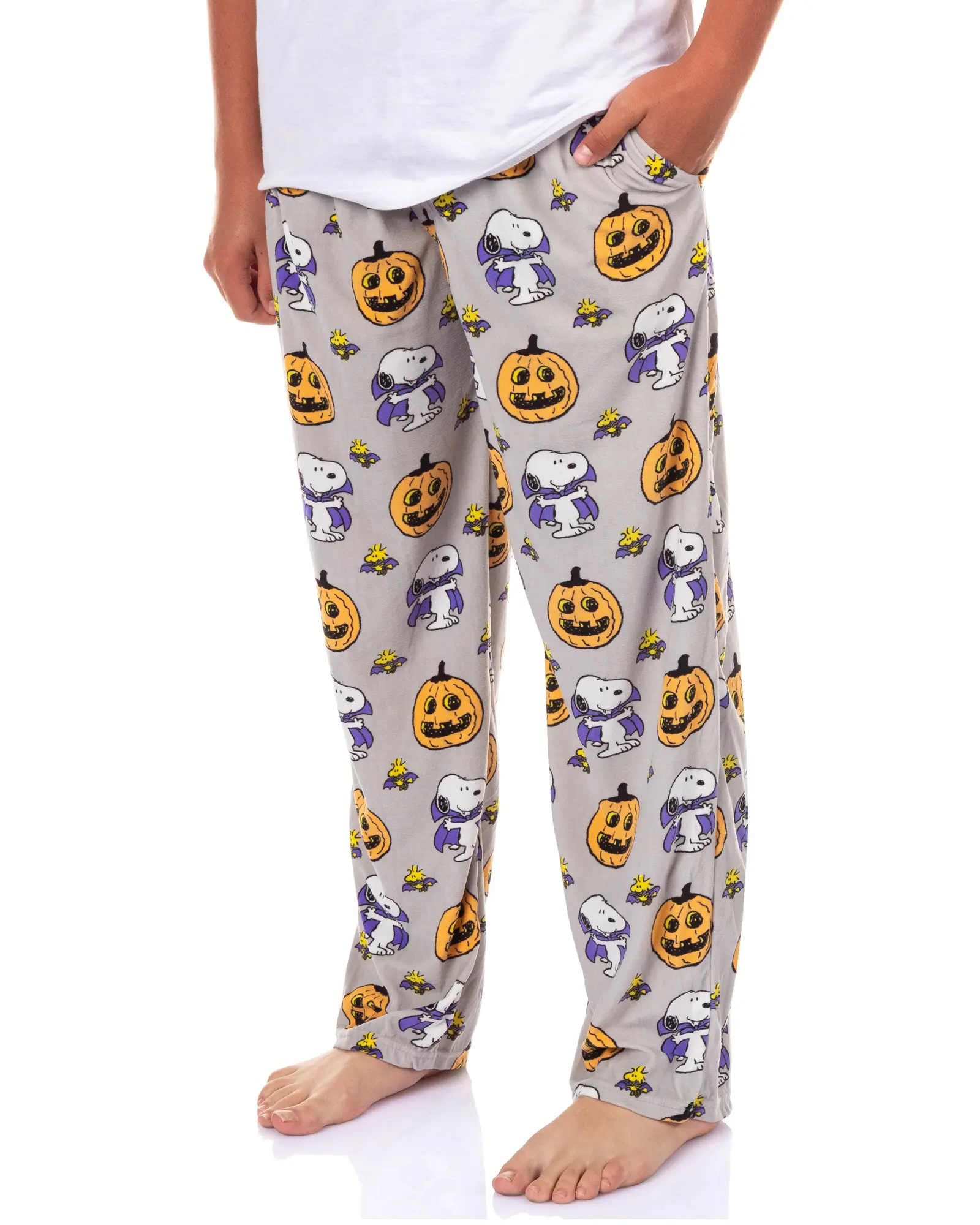 Peanuts Pajamas Men's Snoopy and Woodstock Halloween Lounge Pants