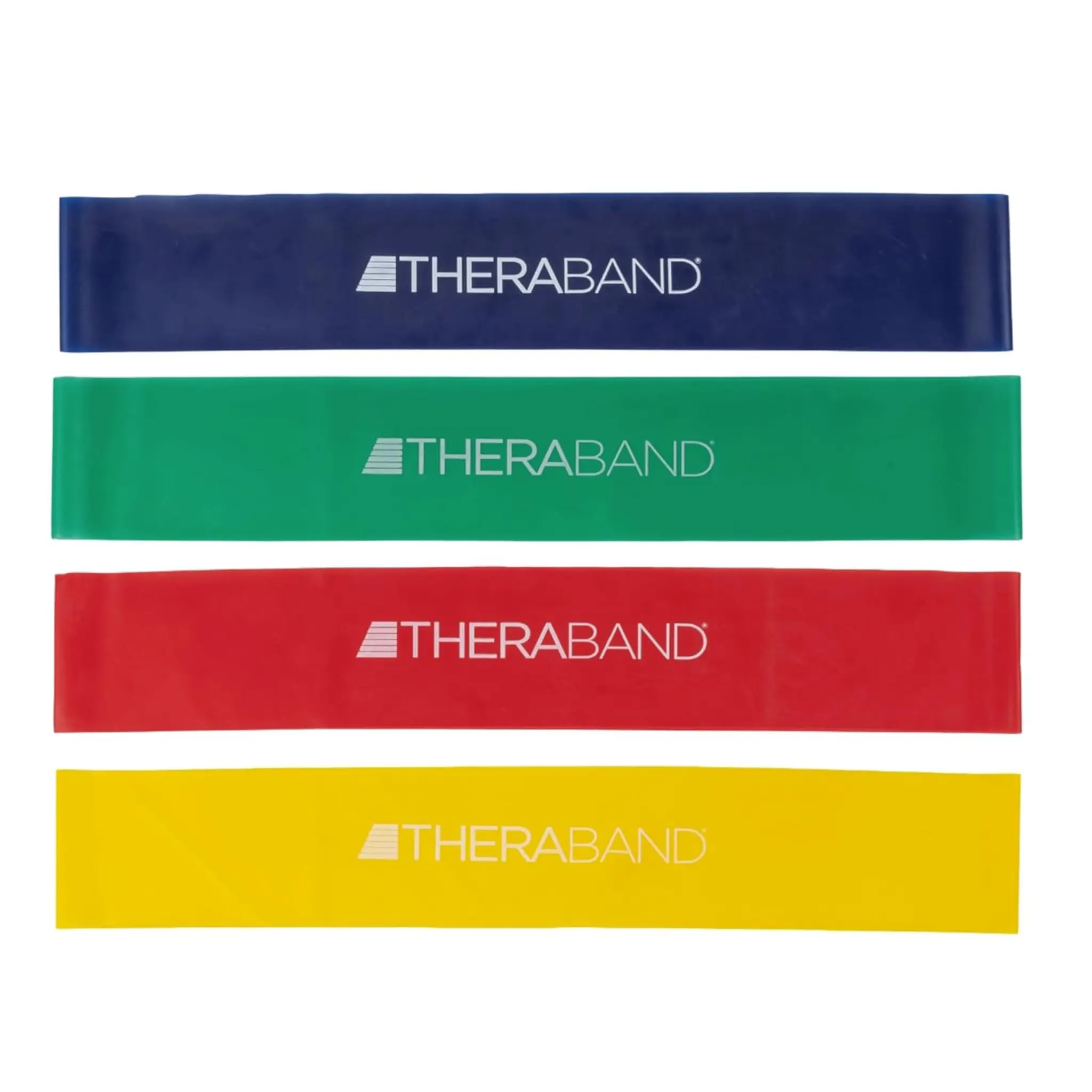 THERABAND 18” Multicolor Resistance Band Latex Loop - 4 Pack