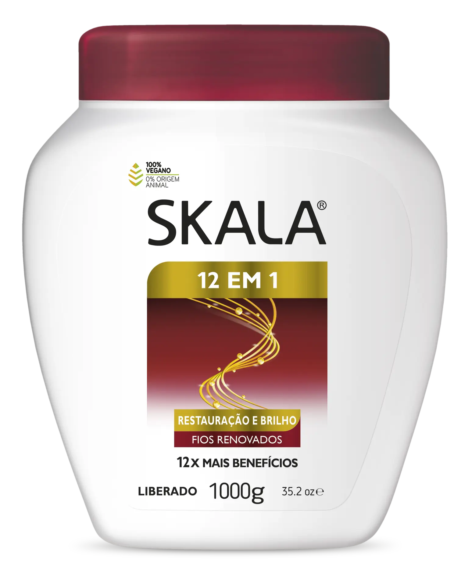 Skala 12 in 1 Conditioning Treatment Cream for All Hair Types - Net 35.27 Oz (Pack of 1) - Vegan Conditioner Haircare