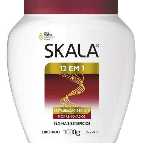 Skala 12 in 1 Conditioning Treatment Cream for All Hair Types - Net 35.27 Oz (Pack of 1) - Vegan Conditioner Haircare