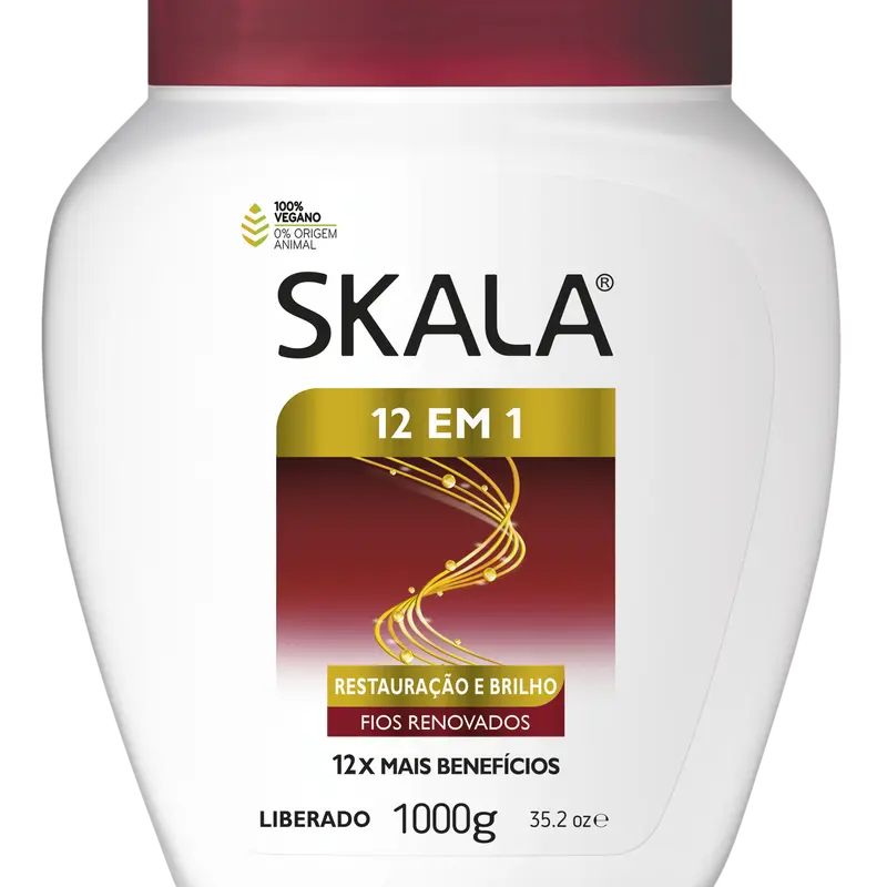 Skala 12 in 1 Conditioning Treatment Cream for All Hair Types - Net 35.27 Oz (Pack of 1) - Vegan Conditioner Haircare