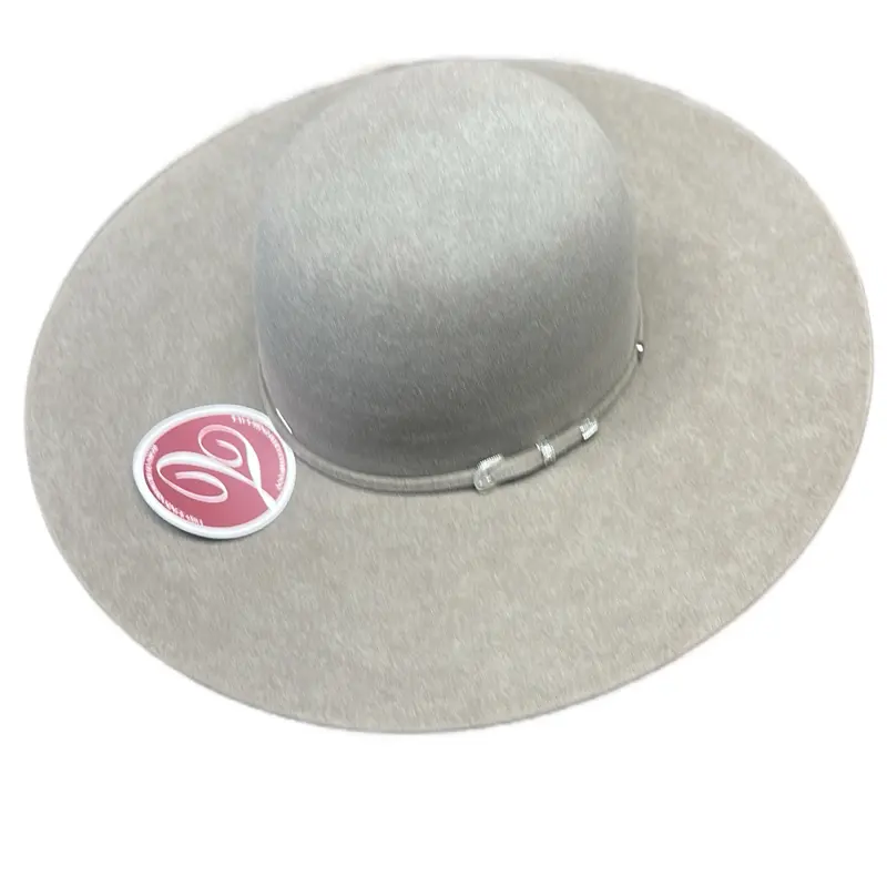 Tacchino Natural Felt Hat Size 7-1/8 with 4-1/2 Inch Brim and 6 Inch Crown Beaver Felt