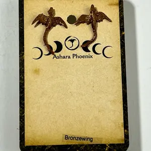 Bronzewing Earth Dragon Stud Earrings