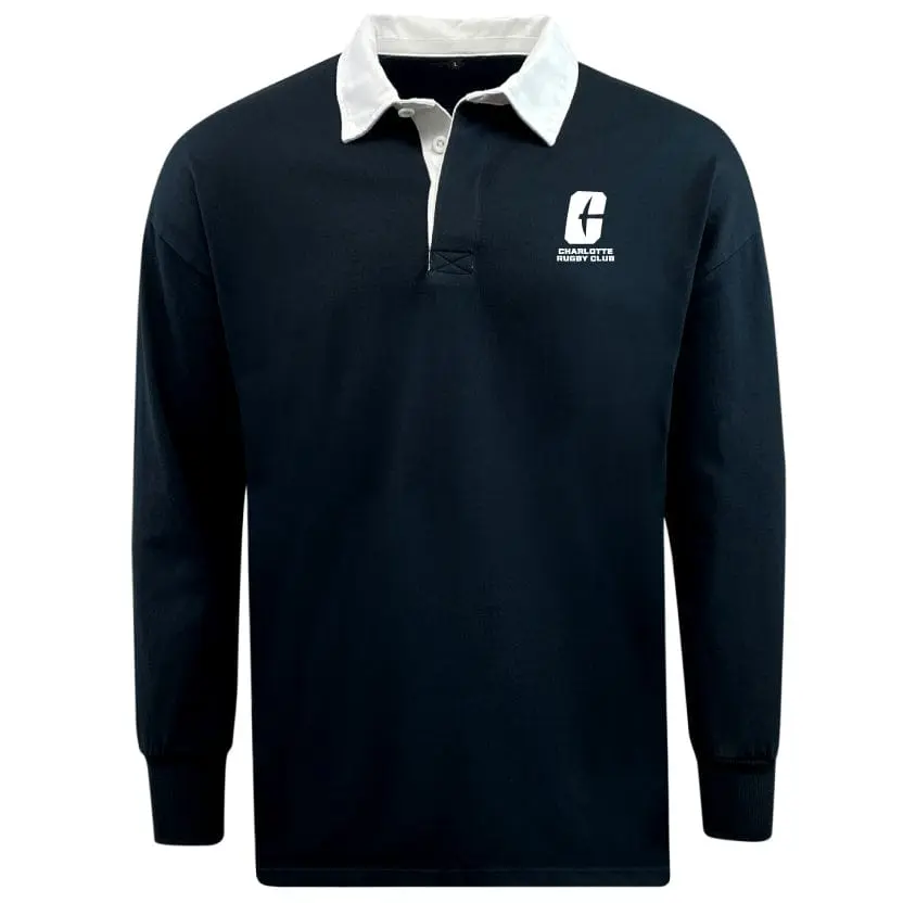 UNC Charlotte Classic Long Sleeve Solid Rugby Jersey