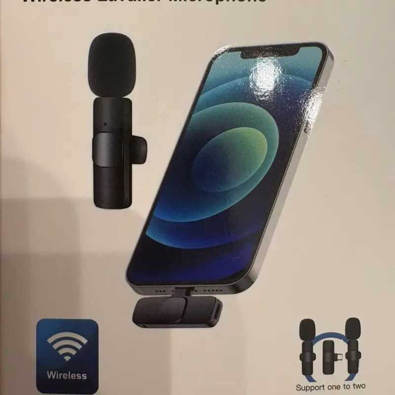 Professional Wireless Microphone, USB Rechargeable Wireless Microphone, Plug-Play Lapel Mic for Video Recording, Teaching, Interviews, Podcast Equipment, Gifts for Mums, Gifts for Girlfriend Audio Smartphone Black Black