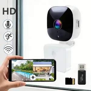 Security Camera 2.4G WiFi Window Camera with HD Quality IR Night Vision & Motion Detection, Rechargeable Two-Way Voice Surveillance Cam for Home Office Fish Tank, Portable Mini Security Cam with TF Card Cloud Storage, Easy Setup Multi-Scenario Monitoring