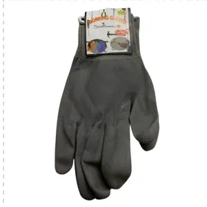 Gray polyester working gloves household polyester garden gloves