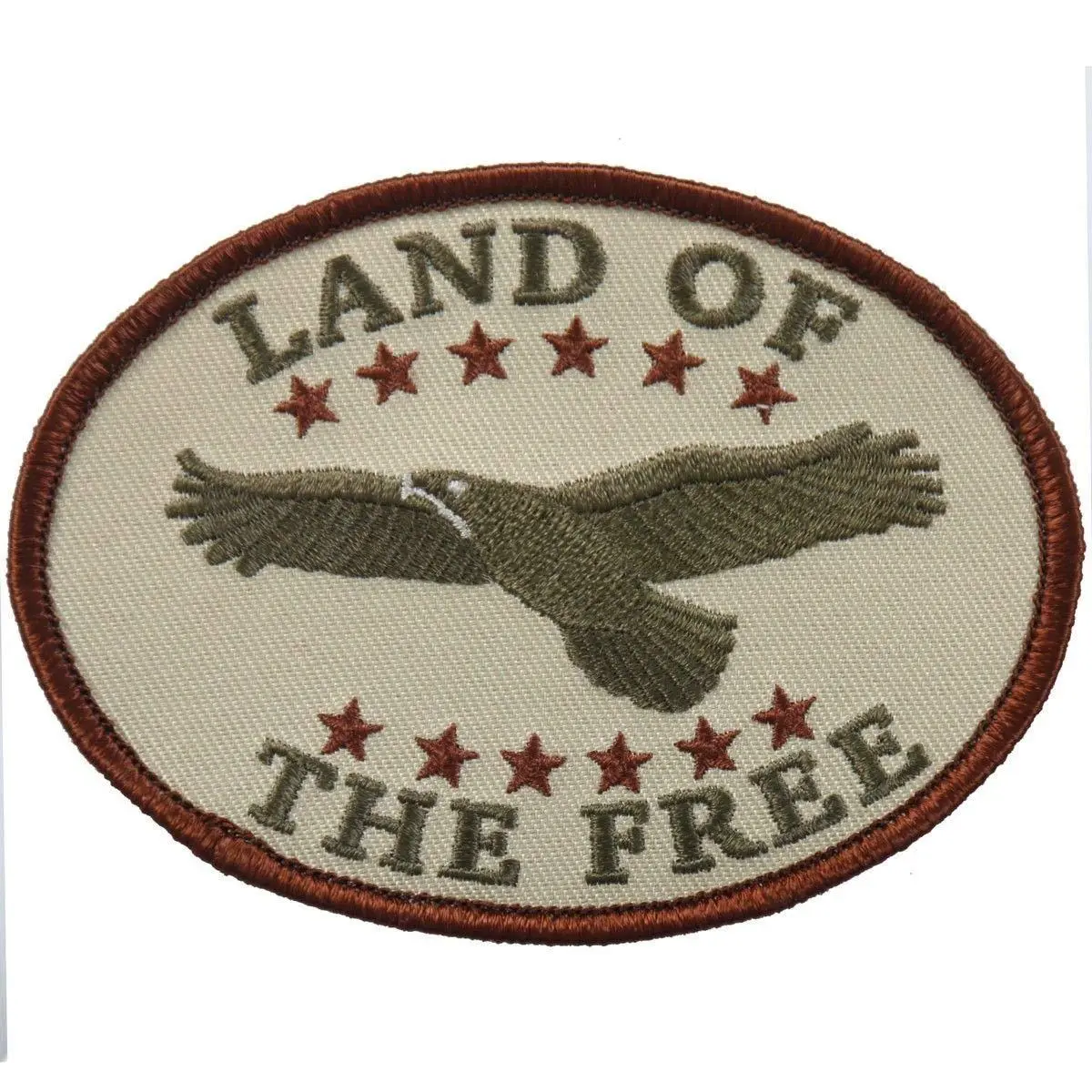 Land of The Free Jacket Vest MC Biker Patch [Iron on sew on 4.0 inch]