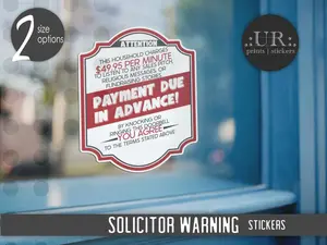 Welcome Solicitors Sticker Sign – Funny No Soliciting Vinyl Decal