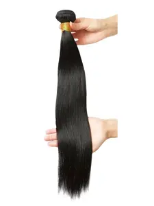 1 Bundle Brazilian Straight Human Hair Weave Natural Black Color Virgin Straight Hair 8-30 Inch Human Hair Extensions Real Hair Extensions