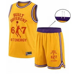 Men's Basketball Jersey Set, Breathable Round Neck Sportswear, Sleeveless Training Uniform，Stylish Team Outfit, Athletic Apparel for Basketball,Gym, Running, Outdoor Training, Comfortable & Versatile for All Seasons