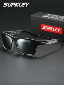 Unisex Polarized Sunglasses with Square Frame, Modern Trendy Sunglasses, UV Protection & Glare Reduction, Ideal for Daily Wear, Travel, Driving, Fishing