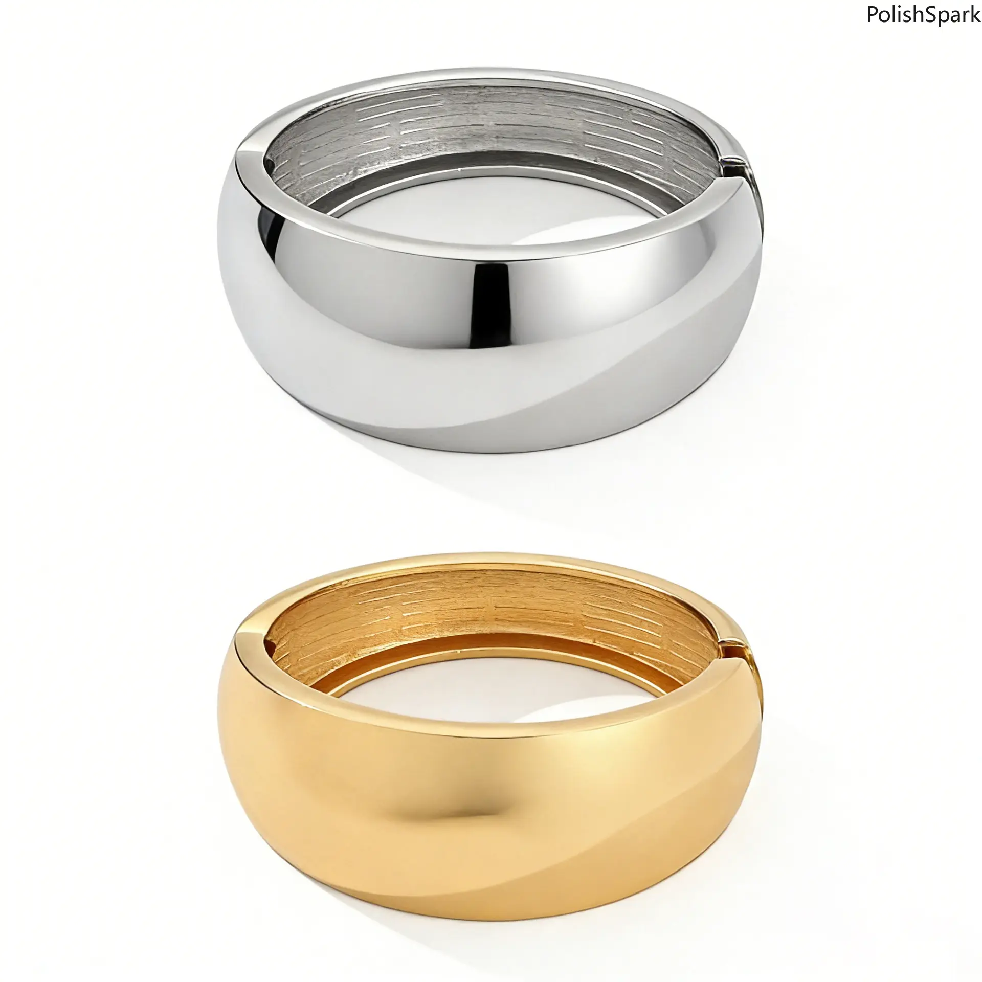 Wide Dome Open Cuff Bangle - Chunky Gold Silver Statement Minimalist Bracelet, Minimalist Bangles, Sports & Outdoor Jewelry Accessories for Summervibes,summerwins