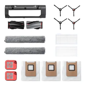 eufy C28 Replacement Kit, Side Brush ×2, Dirty Water Tank Filter ×2, Roller Brush and Brush Guard ×1, Dust Bag ×3, Roller Mop ×2, Replacement Filter ×2