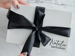 White Gift Box Empty - Bridesmaid Proposal Box- Maid of Honor Box -Bridesmaid Box Empty -Personalized Box