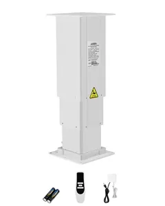 176 Lbs Adjustable Electric Table Lifting Column System, Height Range 14.2 To 31.1 Inches, Motorized Desk Frame For Standing And Sitting Use, Quiet Smooth Height Adjustment For Sit-Stand Workstations