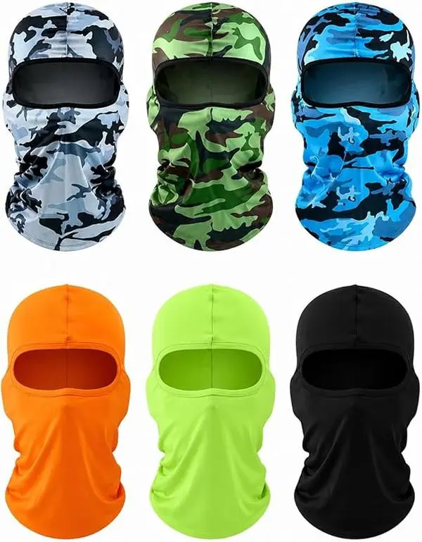 6 Pcs Ski Mask Cover Balaclava Full Face Mask Summer Face Cover UV Windproof Balaclava for Men Women Outdoor Sports