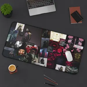 Expandable Gaming Sleep Token Mouse Pad – Gothic Art Mosaic, Large Mouse Pad for Office or PC
