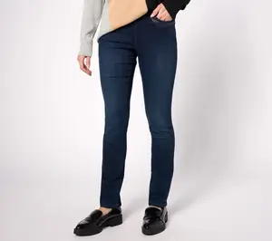 Belle by Kim Gravel TripleLuxe Tall Faux Leather Trim Jean