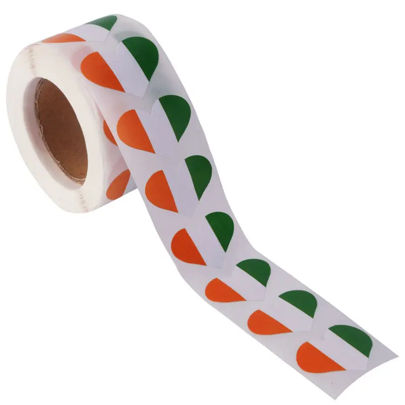 Côte D'Ivoire Heart Stickers * 500 Per Roll (1" x 1") 25mm x 25mm Ivory Coast