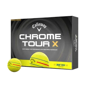 Callaway Golf Chrome Tour X 360 Triple Track Yellow Golf Balls Callaway Golf Chrome Tour X 360 Triple Track Yellow Golf Balls