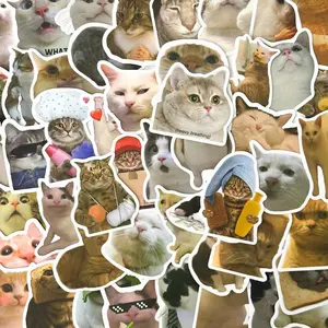 Funny Sarcastic Sticker Bundle, Cute Cartoon Cat Stickers