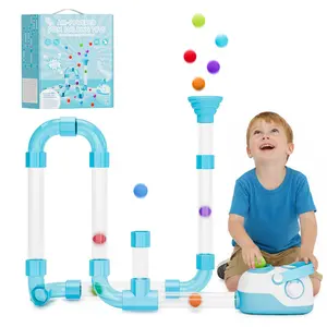 Air-Powered STEM Building Toys - Rechargeable & Play While Charging Kids Toys STEM Toys for 3+ Year Old, Birthday for Kids