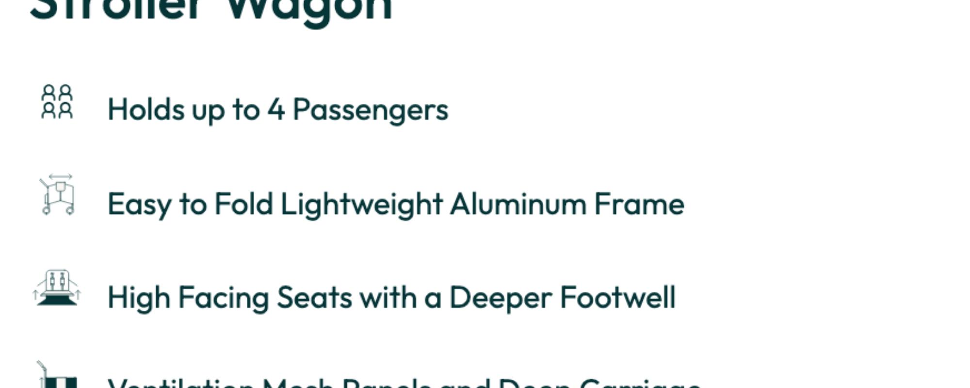 W4 Luxe Pro Stroller Wagon (4 Seater)